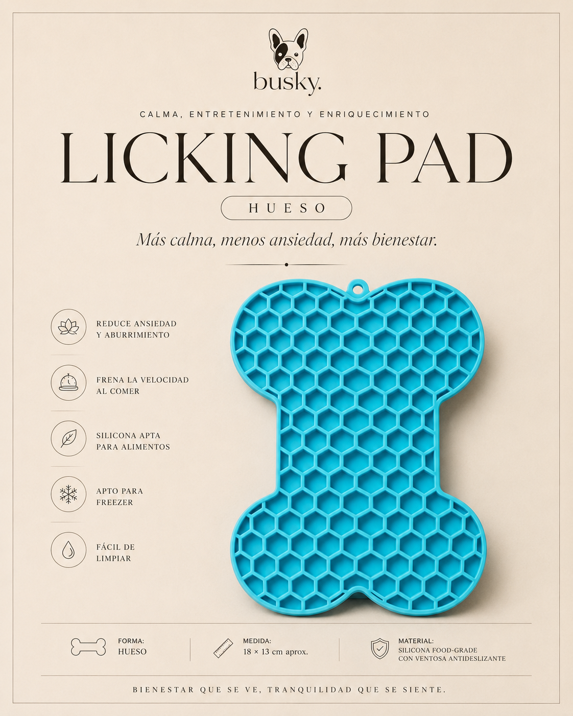 Alfombra para Lamer — Licking Pad Hueso